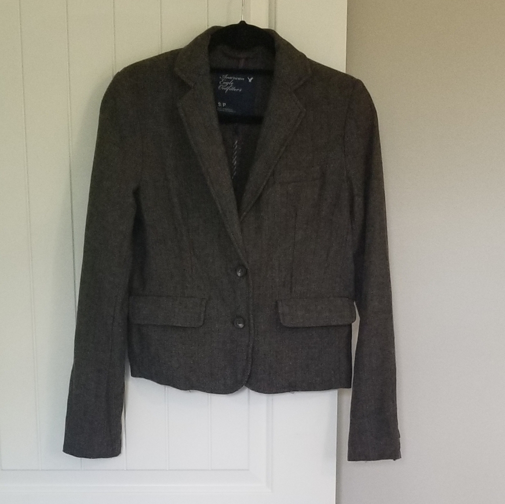 American Eagle brown wool blazer